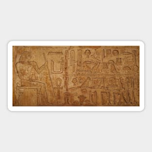 Egyptian hieroglyphs. British Museum, London Sticker